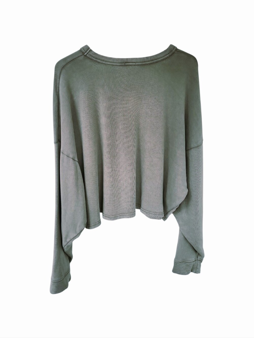 Offline By Aerie Khaki Oversized Cropped Sweatshirt XL - Picture 9 of 10